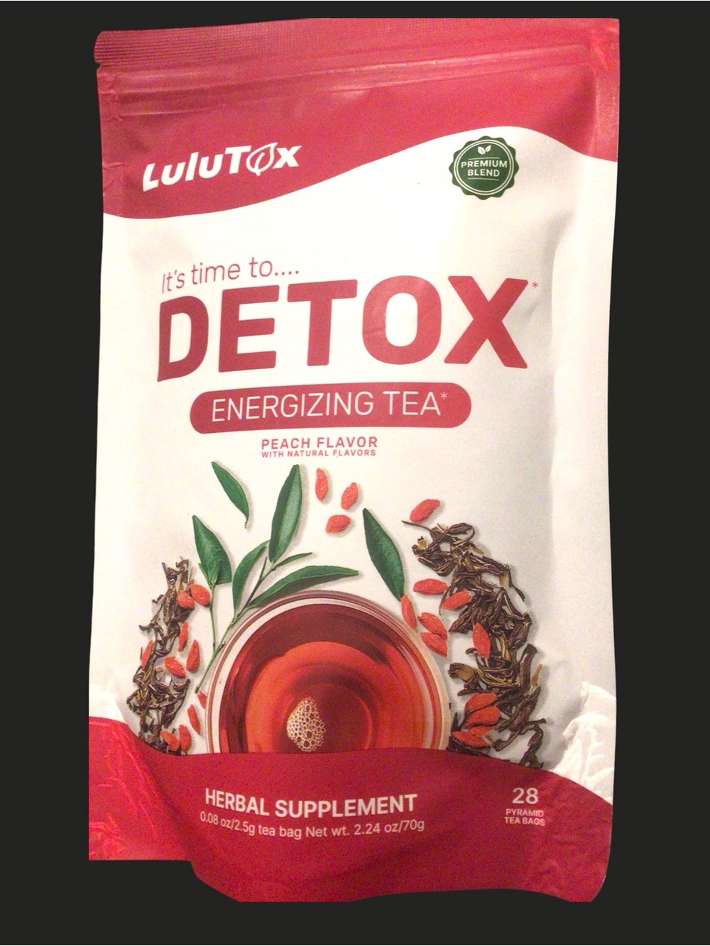 NIB....Lulu Tox Natural herbal energizing tea for complete body detox.